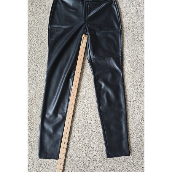SO Leggings Womens High Rise Skinny Leg Pockets Medium 100% Polyester Pleather - Picture 5 of 6